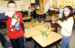 Making May Day baskets at TF 