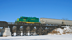 Bridge closure in Pine City halts rail service into Chisago County, Peterson's and Rush City Mill impacted 