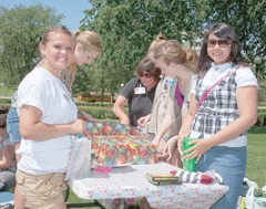 She used to get Shoebox Gifts, now she assembles shoeboxes for others 