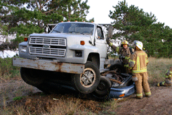 Local emergency responders run drills simulating crash and chemical spill