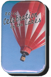 Pick up your Celebration of the Lakes buttons now 