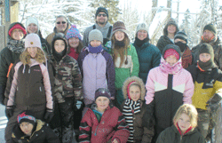 Sixth graders enjoy ideal winter conditions at field trip to Wolf Ridge