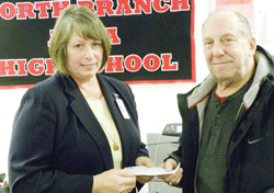 Memorial fund donation for athletics in North Branch