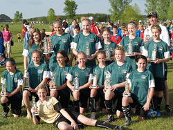 U13 girls overcome tough opponent to win early season title