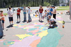 Painting the world at North Branch Middle School