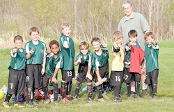 U10 Boys youth soccer team competes in Minnesota Youth Soccer Association League.