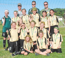 The Chisago Lakes U11 girls team participates at the Forest Lake Youth Soccer Tournament