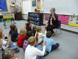 Music educator, Dr. Anna Langness visits Taylors Falls School