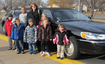 Primary School top fundraisers take limo ride