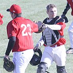 Red Knights run rule Vikings in first game