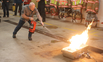 Wyoming F.D. uses local donations for fire extinguisher training program