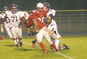 North Branch's stable of running backs come through