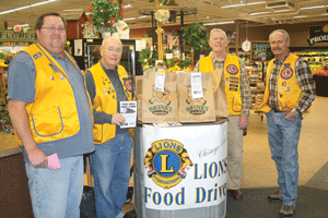 Lions collect food donations at Brink's