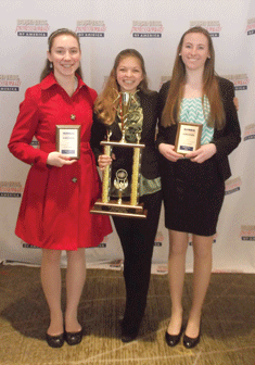 Three students of Chisago Lakes High School Business Professionals of America club (BPA) placed in the top five