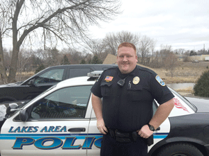 Lakes Area Officer Cory Spencer to receive 2014 James Trudeau Law Enforcement Award