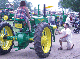 Love blooms amidst the tractors