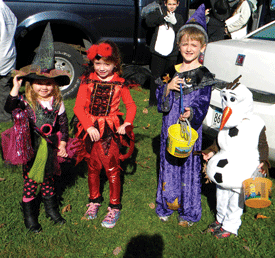 Kids getting into the spirit of Halloween at Ojiketa