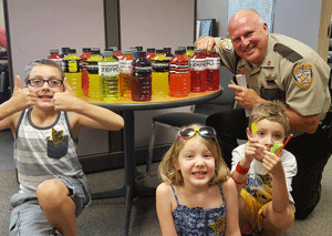 Local kids show appreciation to law enforcement