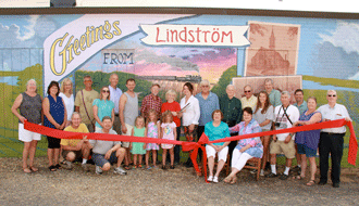 Lindstrom downtown building gets a splash of color