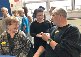 Vets and Taylors Falls students; a great combination