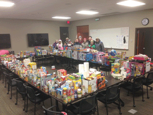 Food and toy drive a huge success