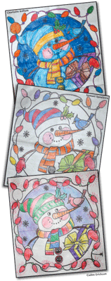Children get in the holiday spirit with coloring contest