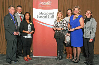 North Branch support staff accepts award