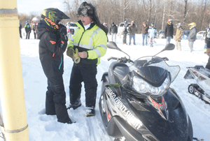 Youth learn snowmobile safety, do performance test at county park