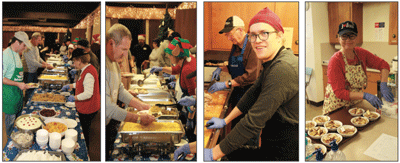 It takes a village of businesses, volunteers and spirit to put on Holiday meal