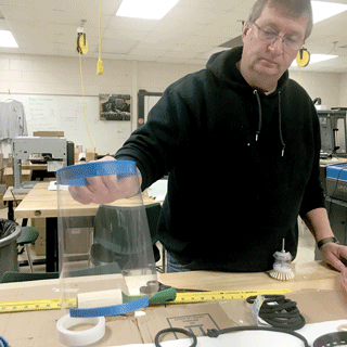 Industrial Arts instructor putting CLHS 3-D printers to work making PPE