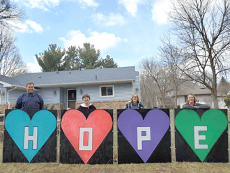 Sharing messages of hope and love in town