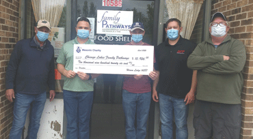 Area food shelf program finds support through Hiram Lodge 287