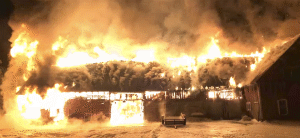 Fire consumes barn in Shafer