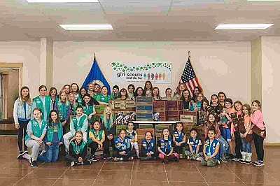 Local Girl Scouts collect for Troops from Minnesota