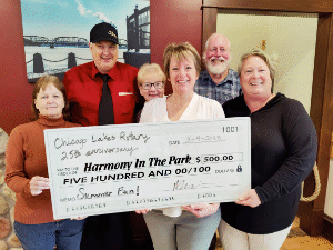 Rotary Club donates to Harmony in the Park