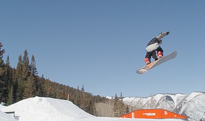 Snowboard takes him more places than just downhill