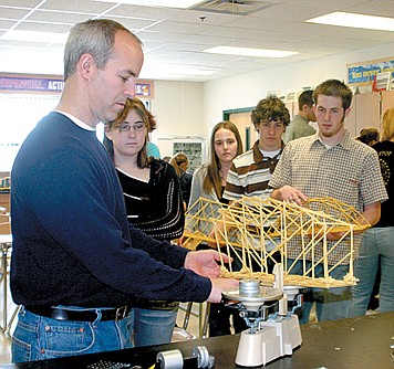 Spaghetti and glue become lesson in bridge-building at CLHS