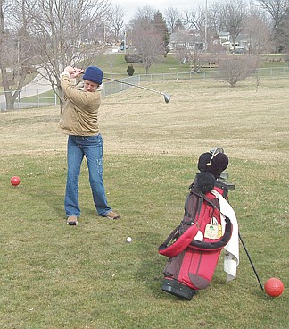 Early season golf-cold, wind, stocking caps & we can't wait!