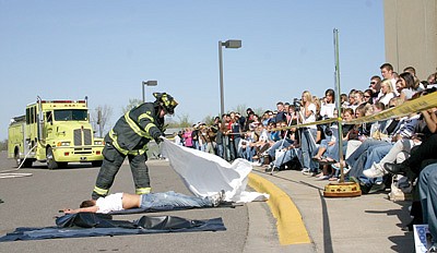 Mock crash impacts students at CLHS  
