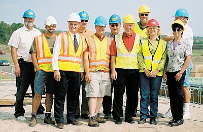 I-35 interchange project visited by officials who hear the work's on-schedule 