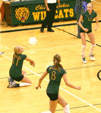 Wildcat volleyball wins five before showdown with Totino