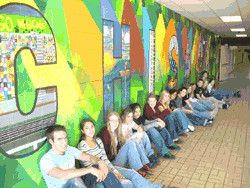 CLHS students creating art in a BIG way