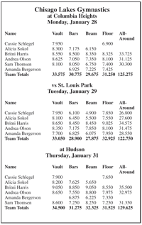 Wildcat gymnasts beat Columbia Heights and SLP, perform well at Hudson meet 