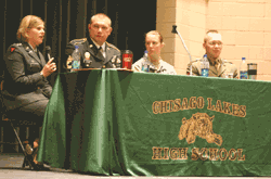 Soldiers share stories with students of life overseas