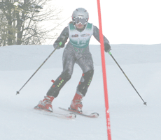 Wildcat skiers sit atop the mountain