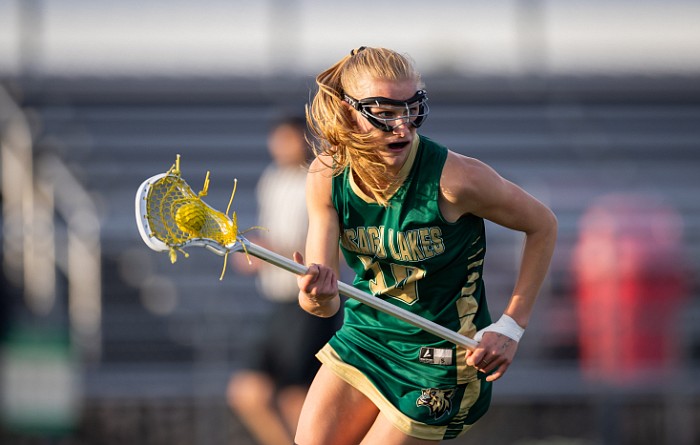 Monticello, Minnesota - April 15, 2024:.Chisago Lakes vs Monticello Lacrosse at the Monticello High School in Monticello, Minnesota on April 15, 2024 (Photo by: Jon Namyst / Namyst Photography, LLC)